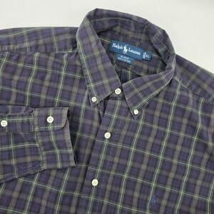 Ralph‎ Lauren Mens XL Blake Button Down Plaid Long Sleeve Shirt